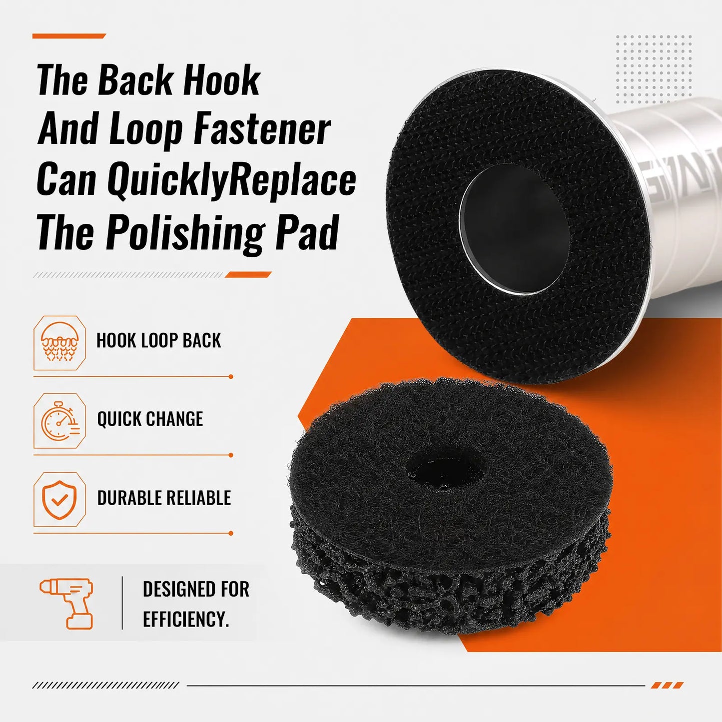 Wheel Hub Cleaning Kit,Brake Hub Cleaning Kit Includes 3 Pads,Holder and Adapter,Fits Power Drill or 1/2" Impact Driven Wrenches